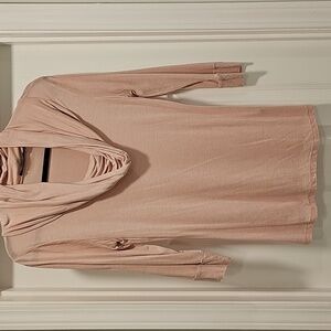 Elegant Draped Pale Pink Top